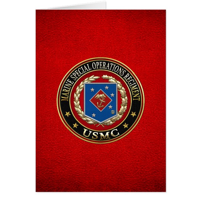 Cartão Regimento de Operações Especiais Marinhas (MSOR) [ (Frente)