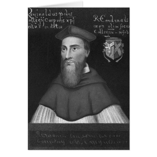 Cartão Reginald Cardinal Pole (Frente)