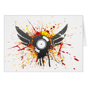 Cartão Registro dos grafites do vôo - vinil audio do DJ