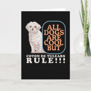Cartão Regra de Coton de Tulears Coton de Tulear