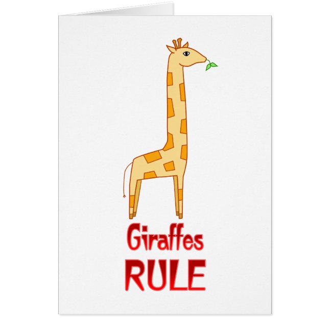 Cartão Regra dos girafas (Frente)