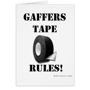 Cartão Regras da fita dos Gaffers