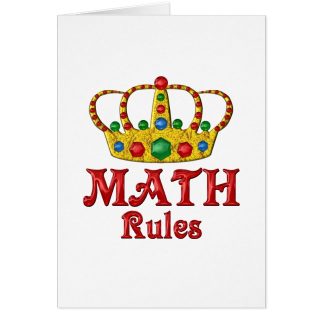 Cartão Regras da MATEMÁTICA (Frente)