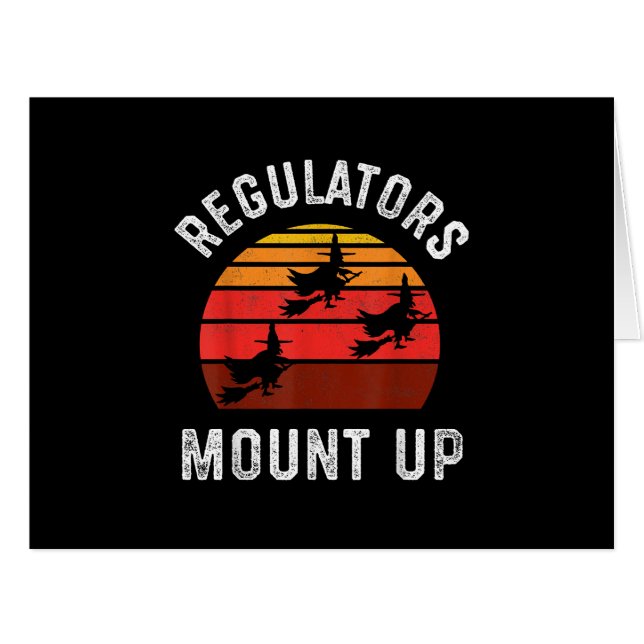 Cartão Reguladores Montados, Bruxa Dia de as Bruxas engra (Frente horizontal)