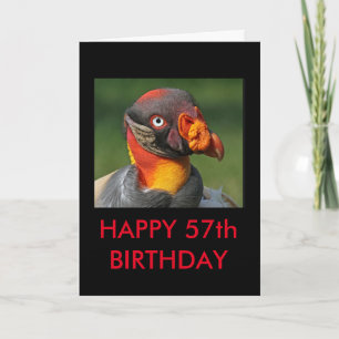 Cartão Rei Abutre - Feliz 57º aniversário
