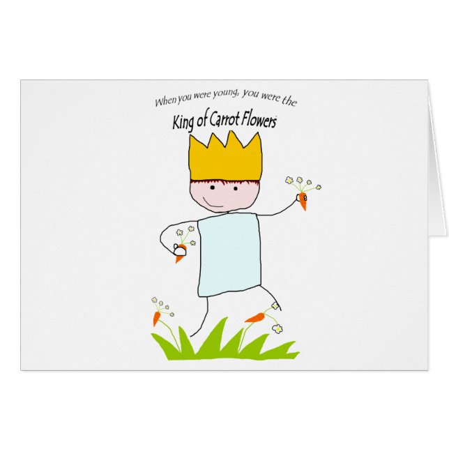 Cartão Rei Cenoura Flor (Frente Horizontal)
