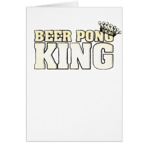 Cartão Rei clássico de Pong da cerveja