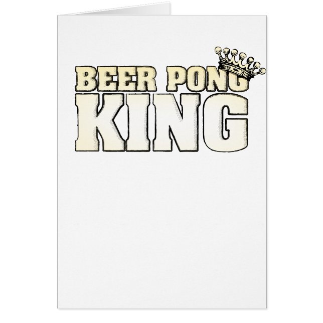 Cartão Rei clássico de Pong da cerveja (Frente)