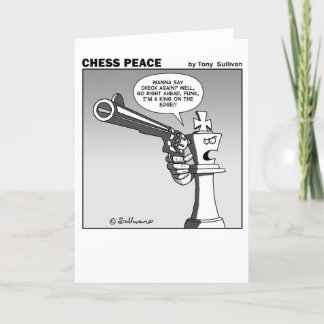 Cartão Rei da banda desenhada de Chess Peace
