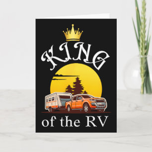 Cartão Rei Das Férias ao Ar Livre em Rv Hiking Camping Rv