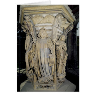 Cartão Rei David flanqueado por Moses e por Jeremiah