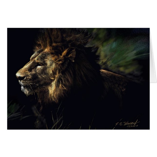 Cartão Rei de animais (Frente Horizontal)