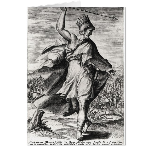 Cartão Rei de Artaxerxes II de Persia (Frente)