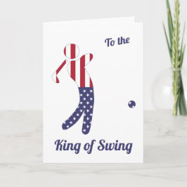 Cartão Rei do Swing | Bandeira Americana | DIA DE OS PAIS