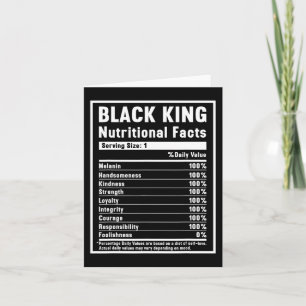 Cartão Rei Negro Fatos Nutricionais Africanos História Ne