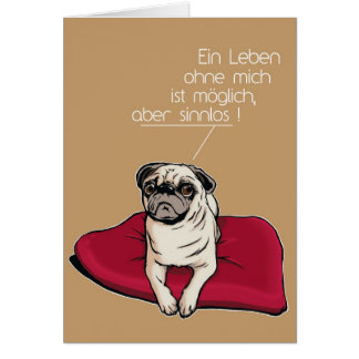 Cartão Rei Pug 2