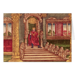 Cartão Rei Solomon em seu trono, ?a edição