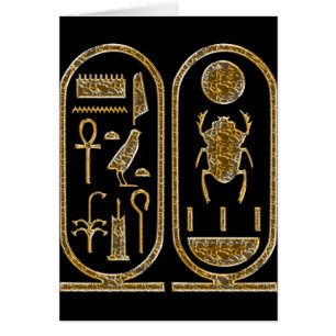 Cartão Rei Tut Hieroglyphics