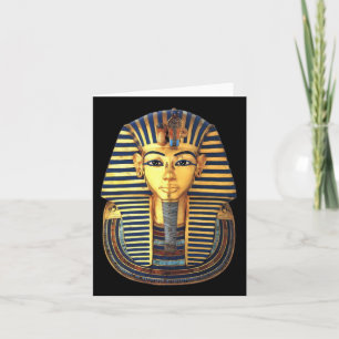 Cartão Rei Tutankhamun, Máscara Dourada, Faraó Egípcio