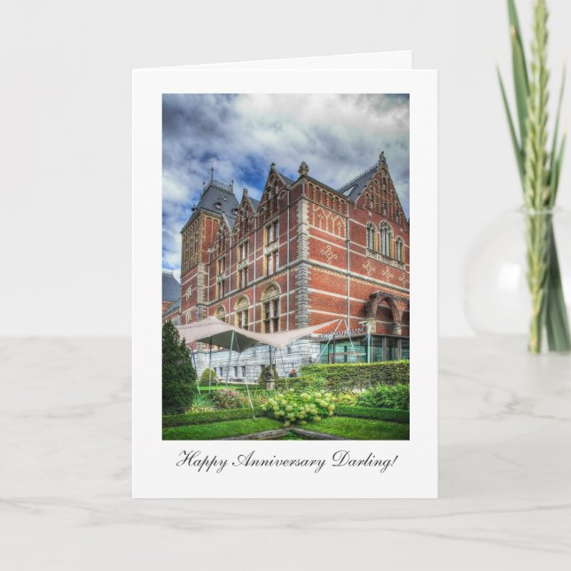 Cartão Reijks Museum, Amsterdã, Happy Anniversay Querido (Frente)