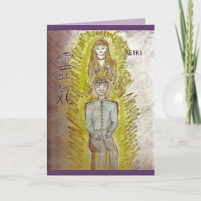 Cartão Reiki & Affirmations Get Well Greeting Card (Frente)