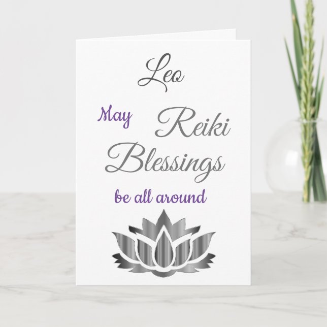 Cartão Reiki Blessings recebe boas-vindas (Frente)