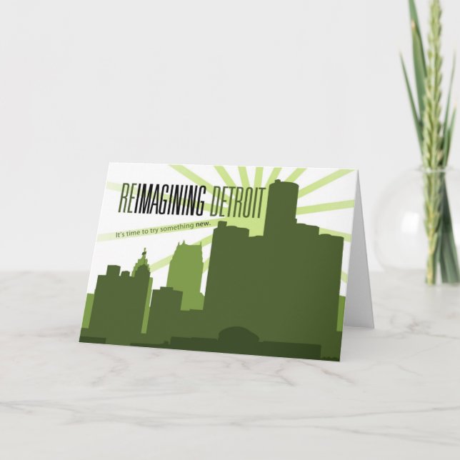 Cartão Reimagining Detroit Greeting Card (Frente)