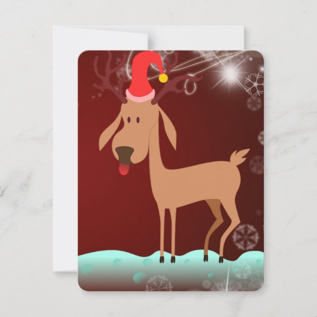 Cartão Reindeer (Frente)