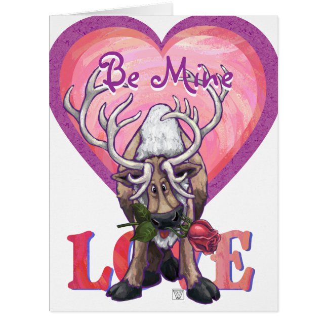 Cartão Reindeer Dia de os namorados (Frente)