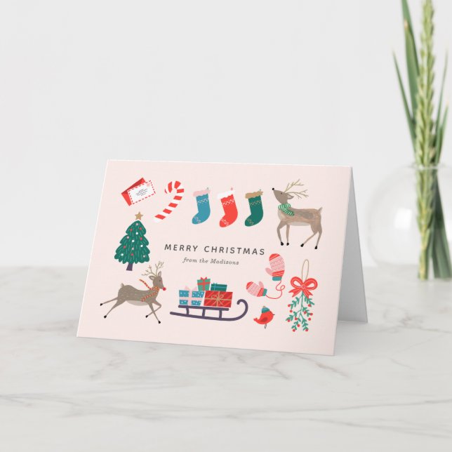 Cartão Reindeer Games Natal (Frente)