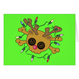 Cartão Reindeer Skull