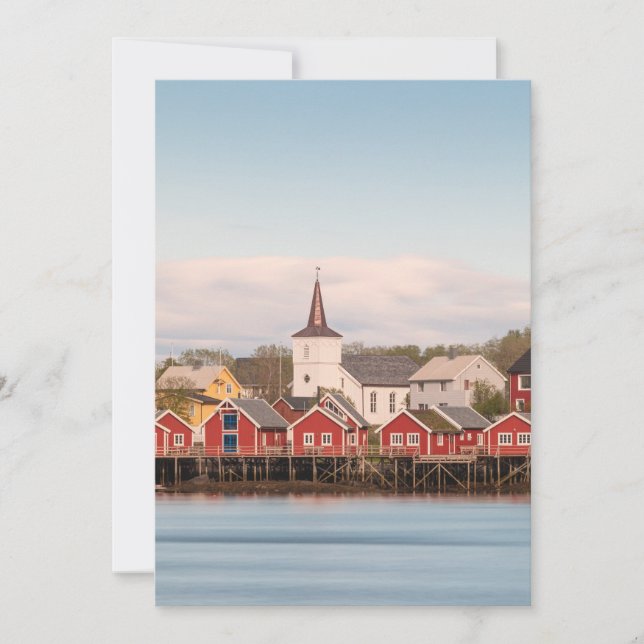 Cartão Reine Lofoten Noruega (Frente)