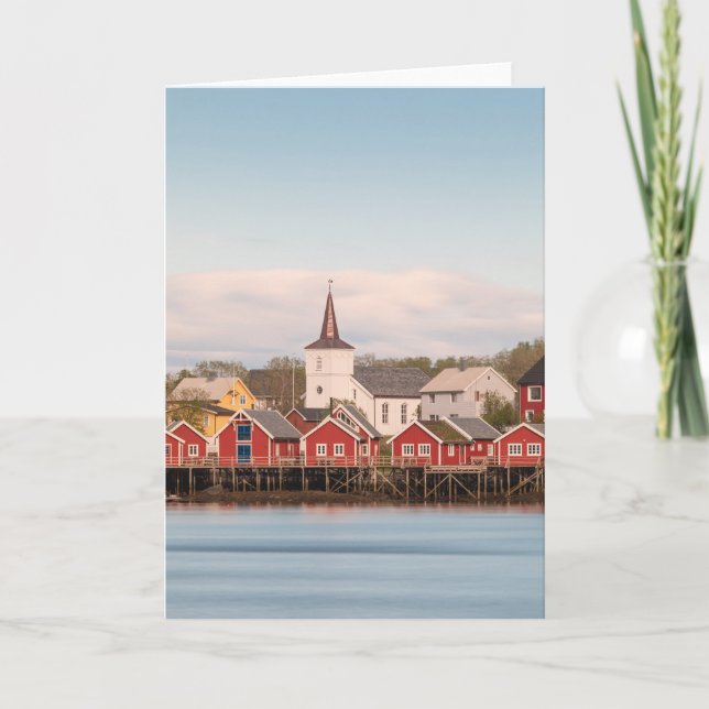 Cartão Reine Lofoten Noruega (Frente)