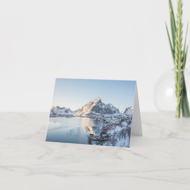 Cartão Reine Lofoten Noruega (Frente)