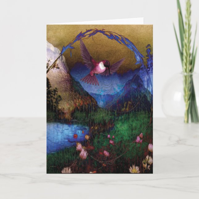 Cartão Reino de Hummingbird (Frente)