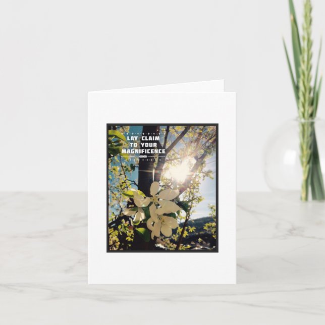 Cartão Reivindicar a sua placa de nota magnífica - Dentro (Frente)