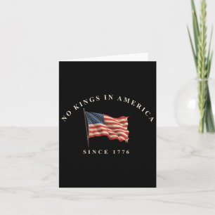 Cartão Rejeitando Reis Desde 1776, Bandeira Americana Usa