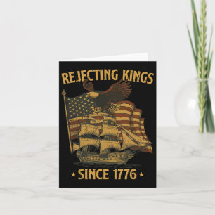Cartão Rejeitando Reis Desde 1776 Byld Eagle Patriotic Us