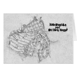 Cartão Relações e Rags sujo velho!
