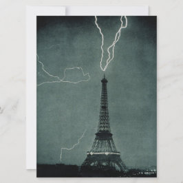 Cartão Relâmpago atingindo a Torre Eiffel
