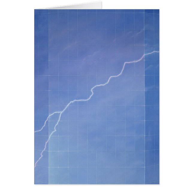 Cartão Relâmpago através da construção de vidro (Frente)