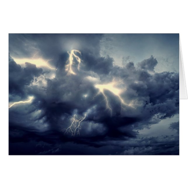 Cartão Relâmpago de tempestade (Frente Horizontal)
