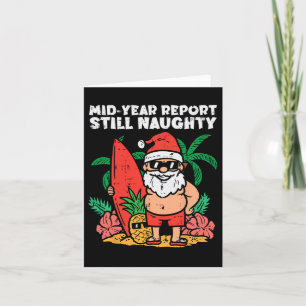 Cartão Relatório de meio de ano do Santa Surfer Ainda tra