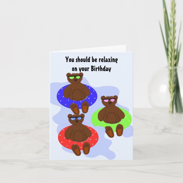 Cartão Relax, It's Your Birthday (Frente)