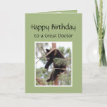 Cartão Relax it's Your Birthday Bear for Great Doctor<br><div class="desc">No matter who you are or what you do remember RELAXING is good for you.   Relaxing Birthday Bear Humor with a little black bear relaxing in a tree.</div>
