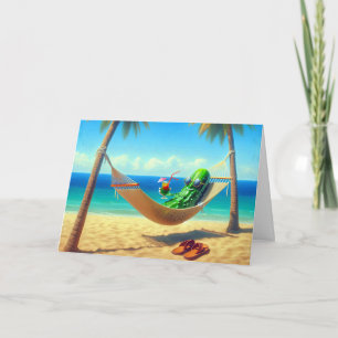 Cartão Relaxamento De Picles No Aniversário De Hammock