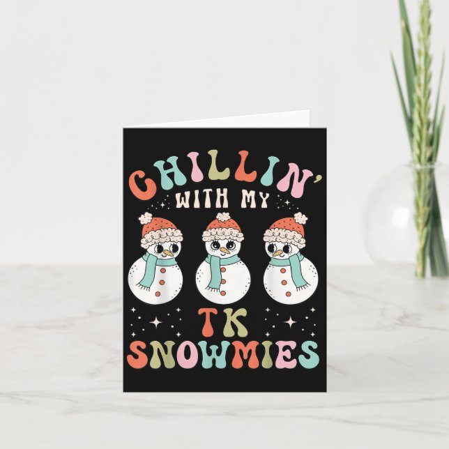 Cartão Relaxando Com Meu Professor de Neve Tk Snowmies Cr (Frente)