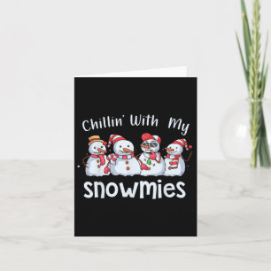 Cartão Relaxando Com Meu Snowmies Pijama De Natal Homem D