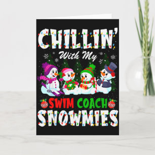 Cartão Relaxando Com Meu Treinador de Natação Snowmies Na