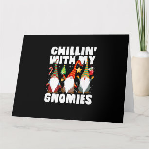 Cartão Relaxando Com Meus Gnomos Divertidos Gnome Natal P